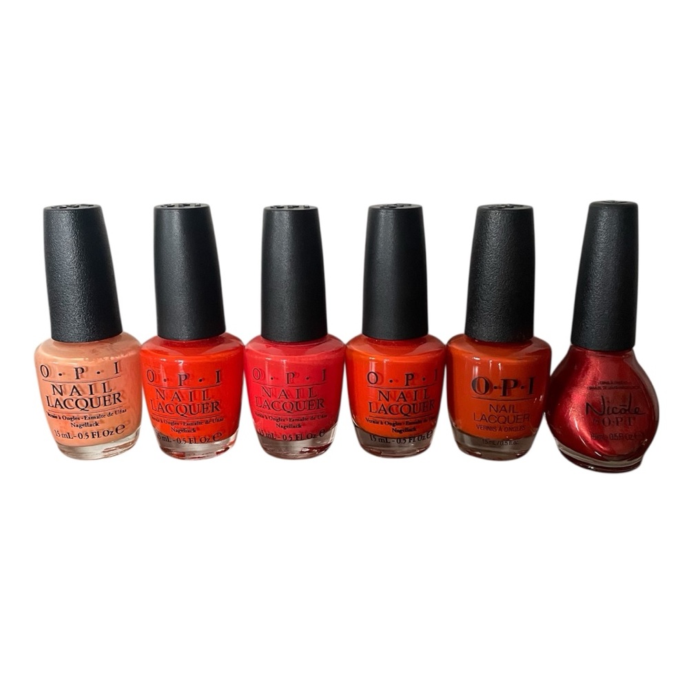 OPI Assorted Orange Nail Polish Bundle Lot of 6